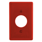 Wallplates, Nylon, Mid-Sized, 1-Gang, 1) 1.40" Opening, Red