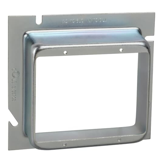 82C-2G-1-1/4 Steel City 2-Outlet Device Extension Ring, 2 Gangs, 5 in L x 5 in W, Steel
