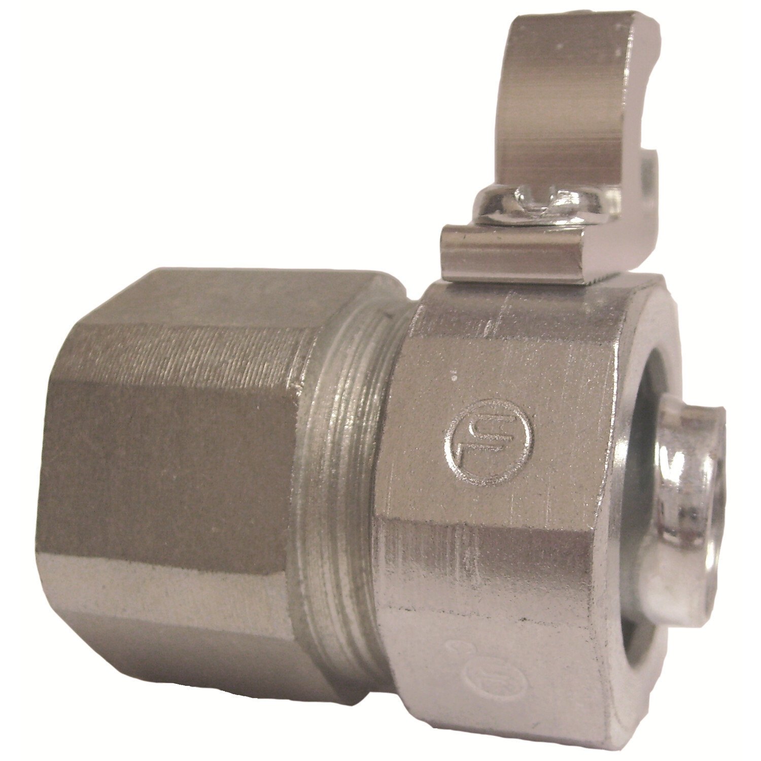 RLT50ALKON Combination Coupling With Aluminum Lug, 1/2 in, For Use With Liquid Tight Flexible Metallic Conduit to Threaded Rigid/IMC Conduit, Malleable Iron, Zinc Plated