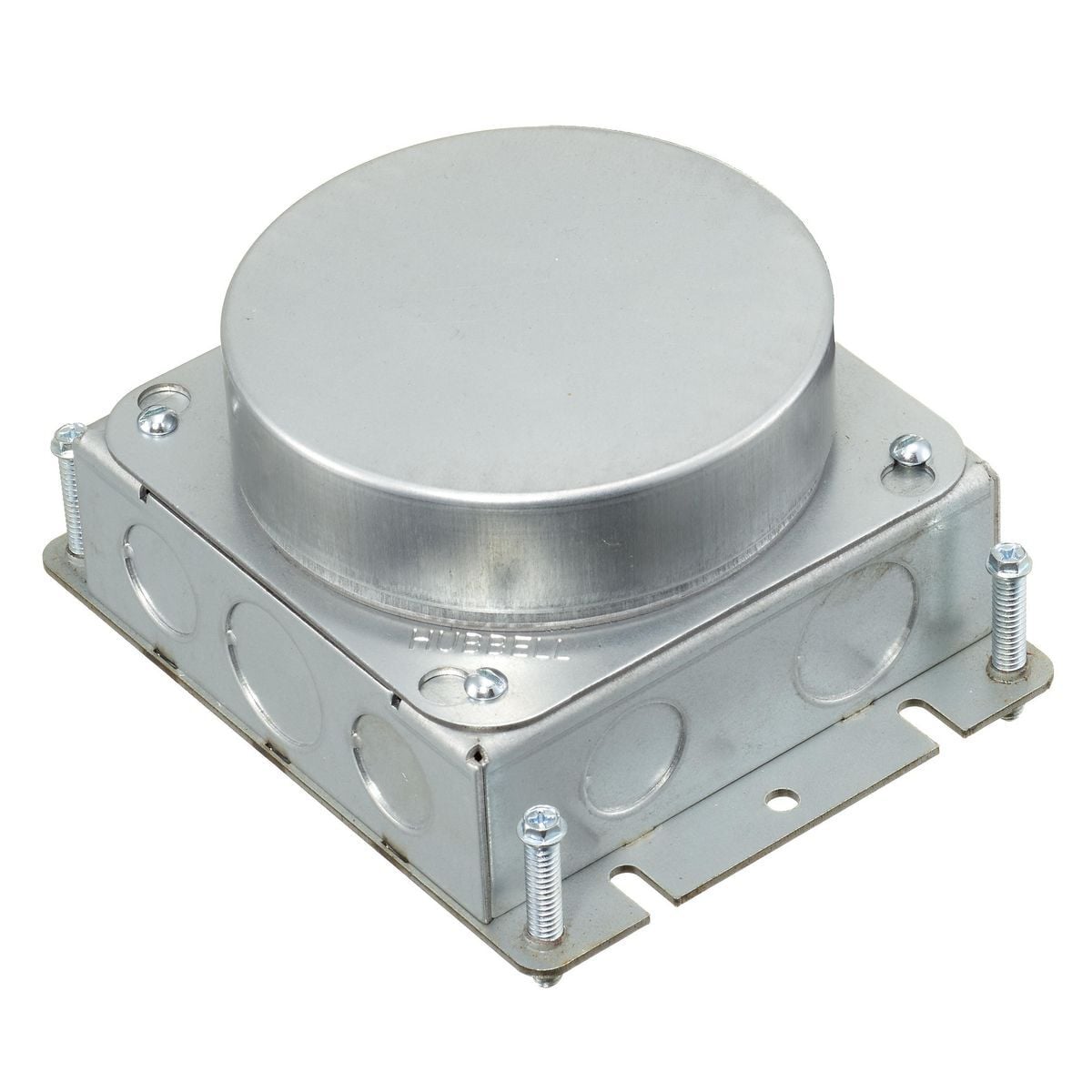 FB2529 Concrete Flush Floor Box, Steel, 37.3 cu-in Capacity, 1 Gangs, (5) Knockouts, 2.82 in H x 4.81 in W x 6 in L