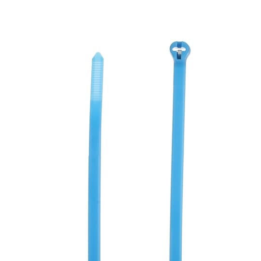 TY25M-6 Ty-Rap High Performance Standard Cable Tie, 7.31 in L x 0.184 in W x 0.043 in THK, Nylon/Polyamide 6.6, Blue