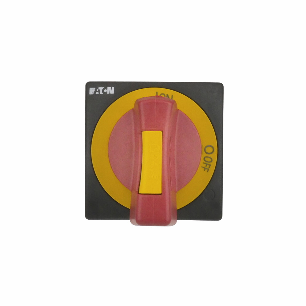 CCP2-H4X-R1 Clockwise Selector Handle, 3-1/2 in L x 3 in W x 8.1 in H, Red/Yellow