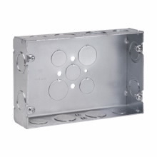 TP629 Thepitt Welded Gang Box, Steel, 45 cu-in Capacity, 2 Gangs, 2 Outlets, 7 Knockouts