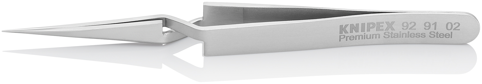 Premium Stainless Steel Gripping Cross-Over Tweezers-Needle-Point Tips, 4 3/4 in., 0.12 mm TT, 0.20 mm TW