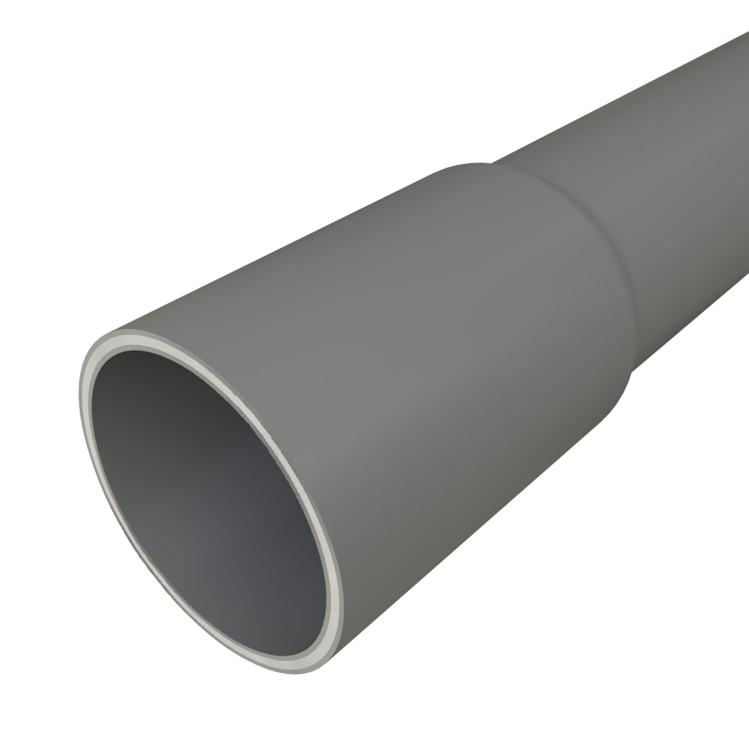 126521 Non-Metallic Conduit Fitting, 4 in Trade, 4.5 in Dia Outside, 20 ft L, PVC
