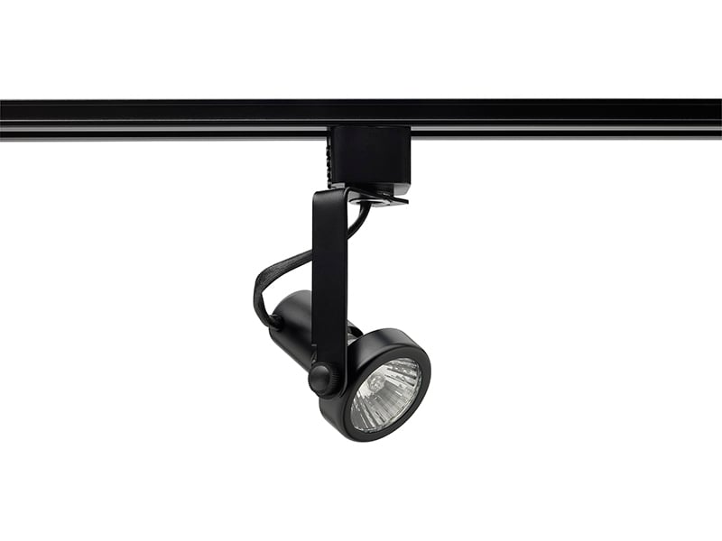 R711 WH Line Voltage Spotlight Track Head, Incandescent Lamp, 120 V AC, Open Back Head, 3-1/2 in Maximum Extension