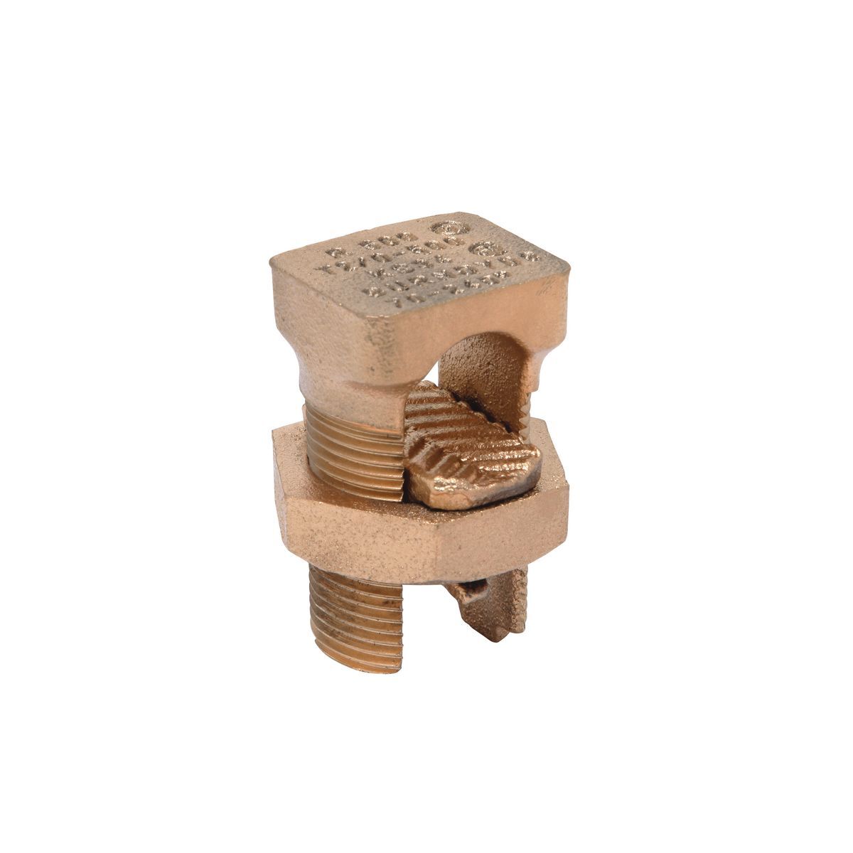 KS34 KS Series Compact Split Bolt Connector, (1) 6 AWG to 500 kcmil, 12 AWG to 500 kcmil Conductor, 2.79 in L, Copper Alloy