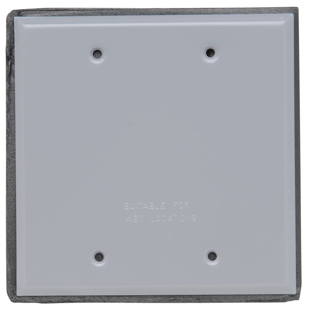 WPB2G 2-Gang Blank Cover, Gray