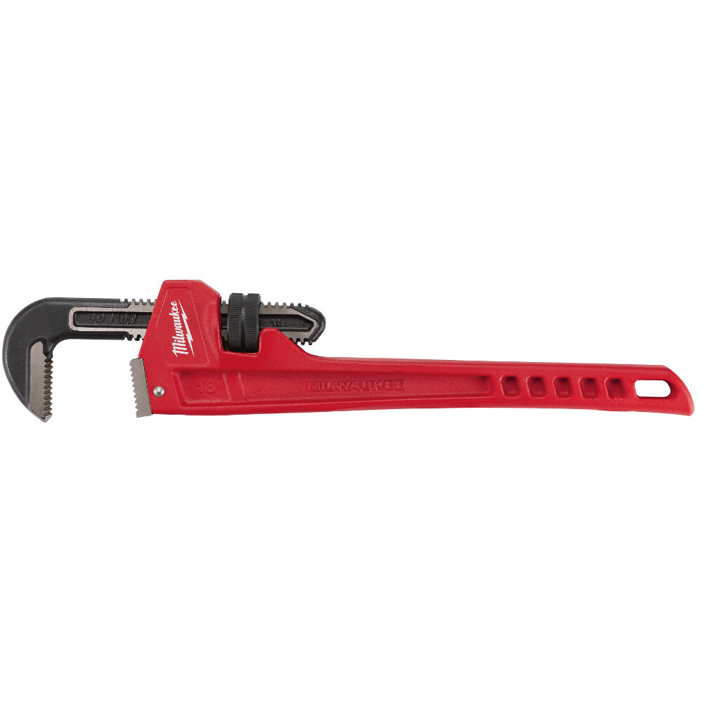 48-22-7118 Overbite Jaw Pipe Wrench, 18 in OAL, Hook Jaw, Steel Handle