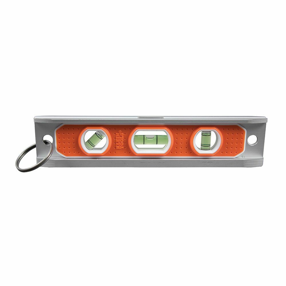 9319RETT Rare Earth Magnet Torpedo Level, 9 in L, 3 Vials, Aluminum