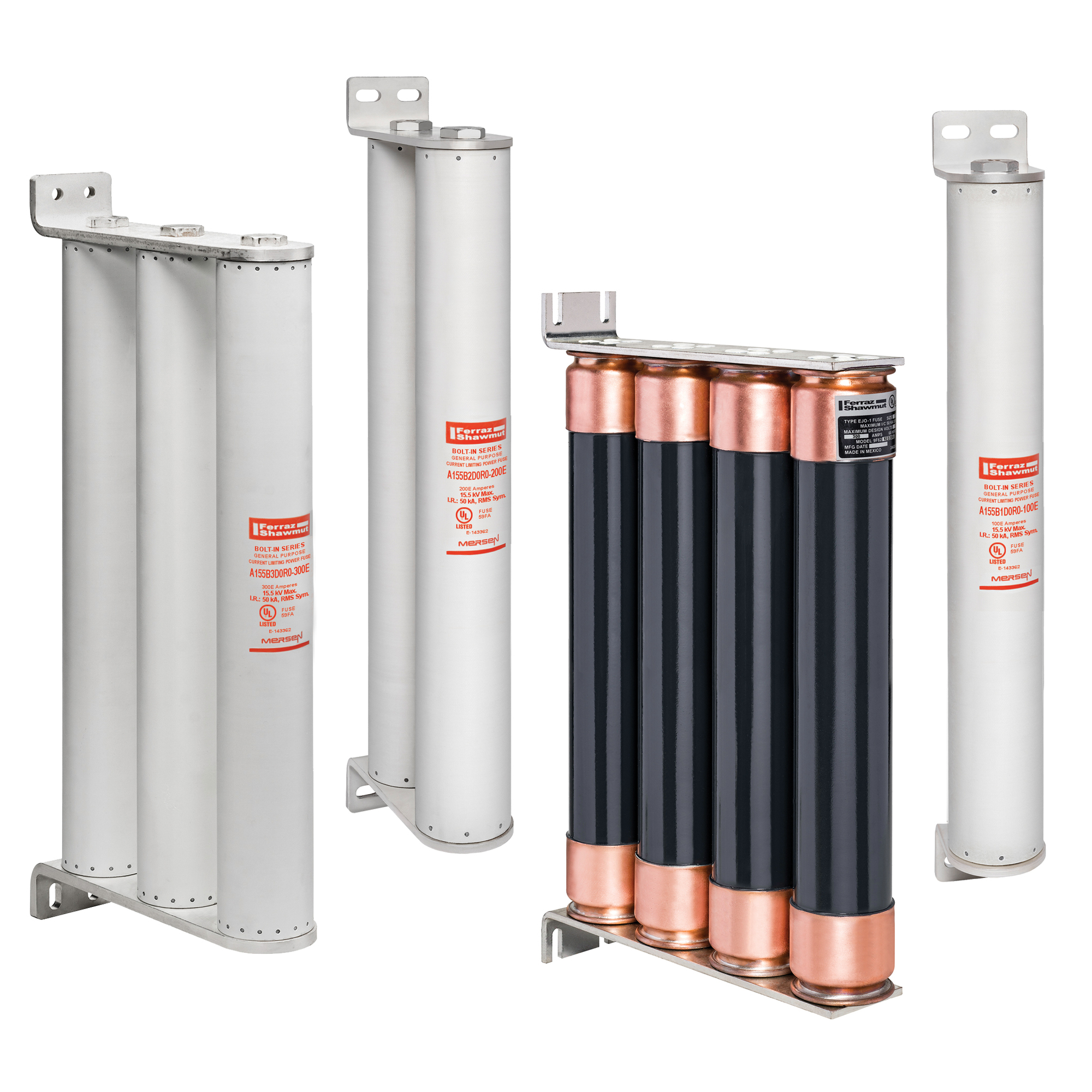 9F62KED300 Amp-Trap Current Limiting General Purpose Medium Voltage General Purpose Fuse, 300 A, 15.5 kV AC, 50 kA Interrupt, Class: E, Ferrule Body