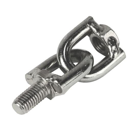 E122-1/2 Superstrut 100 Swivel Joint, 3 in L, For Use With Hanger Rod, Steel, Galv-Krom/Standard