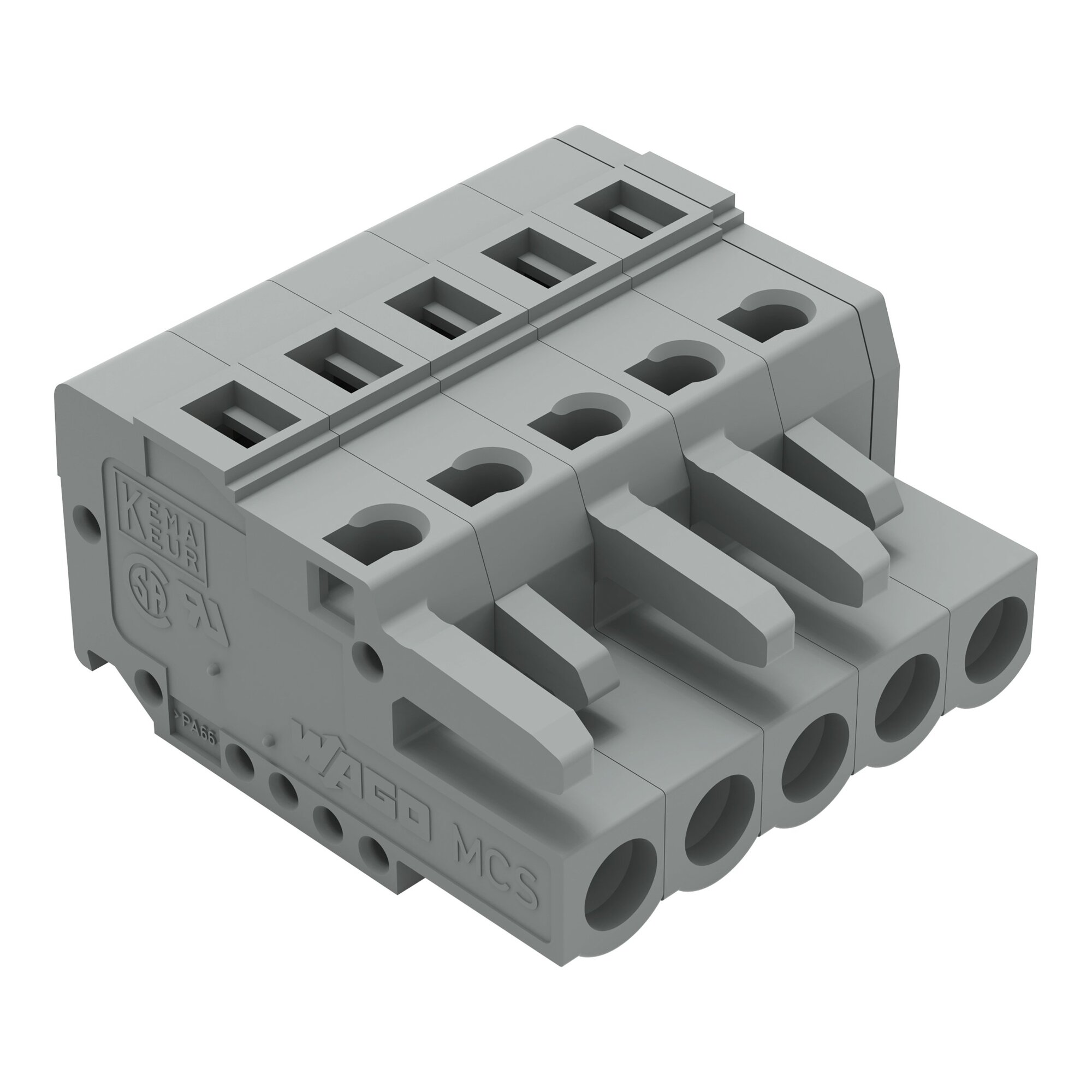 231-105/026-000 Operating Tool 1-Conductor Female Connector, 630 V, 16 A, 28 to 12 AWG Wire, 5 Poles