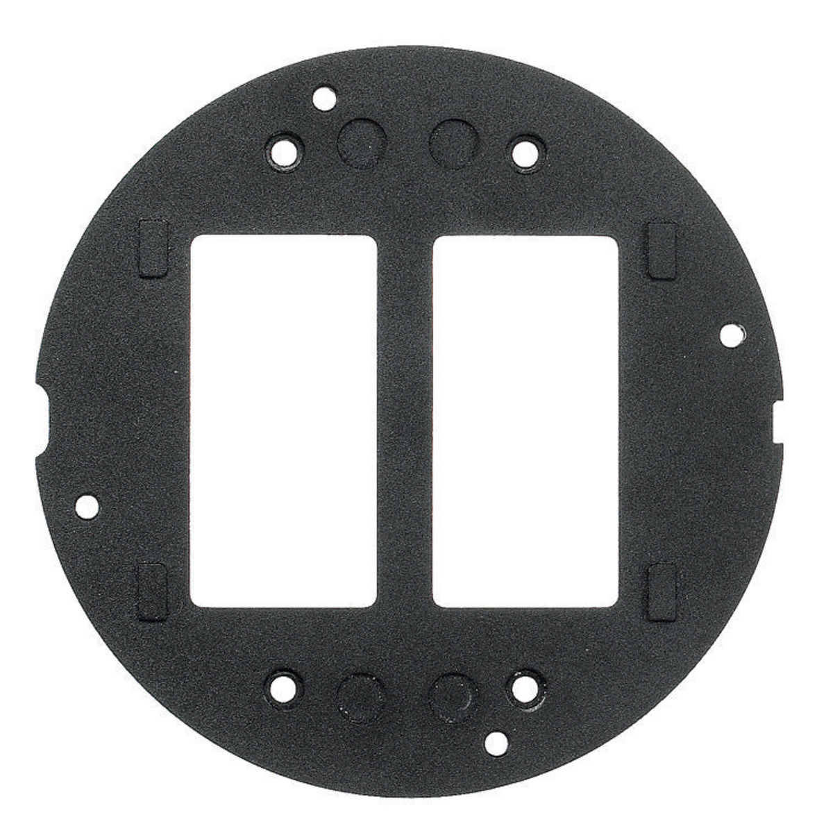 S1SP Fire-Rated Standard Poke-Through Sub-Plate With 2X Decorator Opening, 5.36 in Dia, 2.31 in L, Cast Aluminum