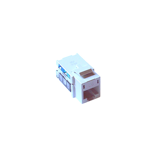 CON-1P-C6-WH Telephone/Network Jack Connector, 8-Conductor, RJ45 Category 6, White