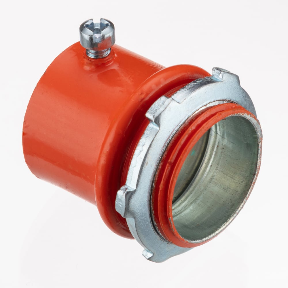 233-SO Bridgeport Color Coded Concretetight Set Screw Connector, 1-1/4 in Trade, For Use With EMT Conduit to Box or Enclosure, Steel, Painted