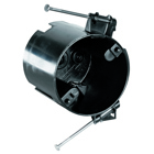 3 1/4 Round Ceiling Box with two captive mounting nails and four Auto/Clamps. 50 pack.
