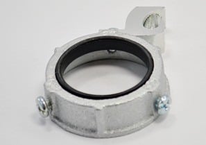 TL-386 Bridgeport Threadless Ground Bushing, 2 in Trade, 1/0 AWG Wire Min, 8 AWG Wire Max, 2-3/4 in Dia, Malleable Iron