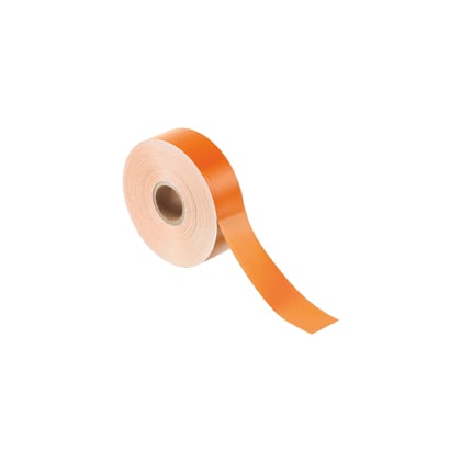 T100X000VU1Y Pan-Code Continuous Labelling Tape, 100 ft L x 1 in W, Orange, Vinyl, Acrylic Pressure Sensitive Adhesive