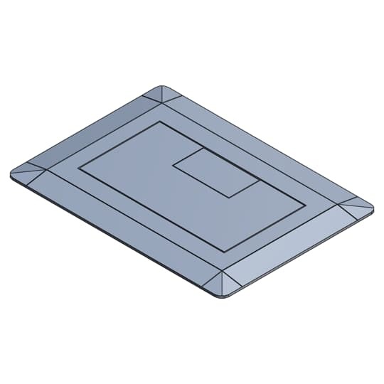 E9761S Carlon Multi-Gang Non-Metallic Floor Box Cover, 5 in L x 7.13 in W, Thermoplastic