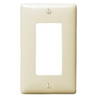 Hubbell Wiring Device Kellems, Wallplates and Box Covers, Wallplate,Nylon, Mid-Sized, 1-Gang, 1) Decorator, Almond