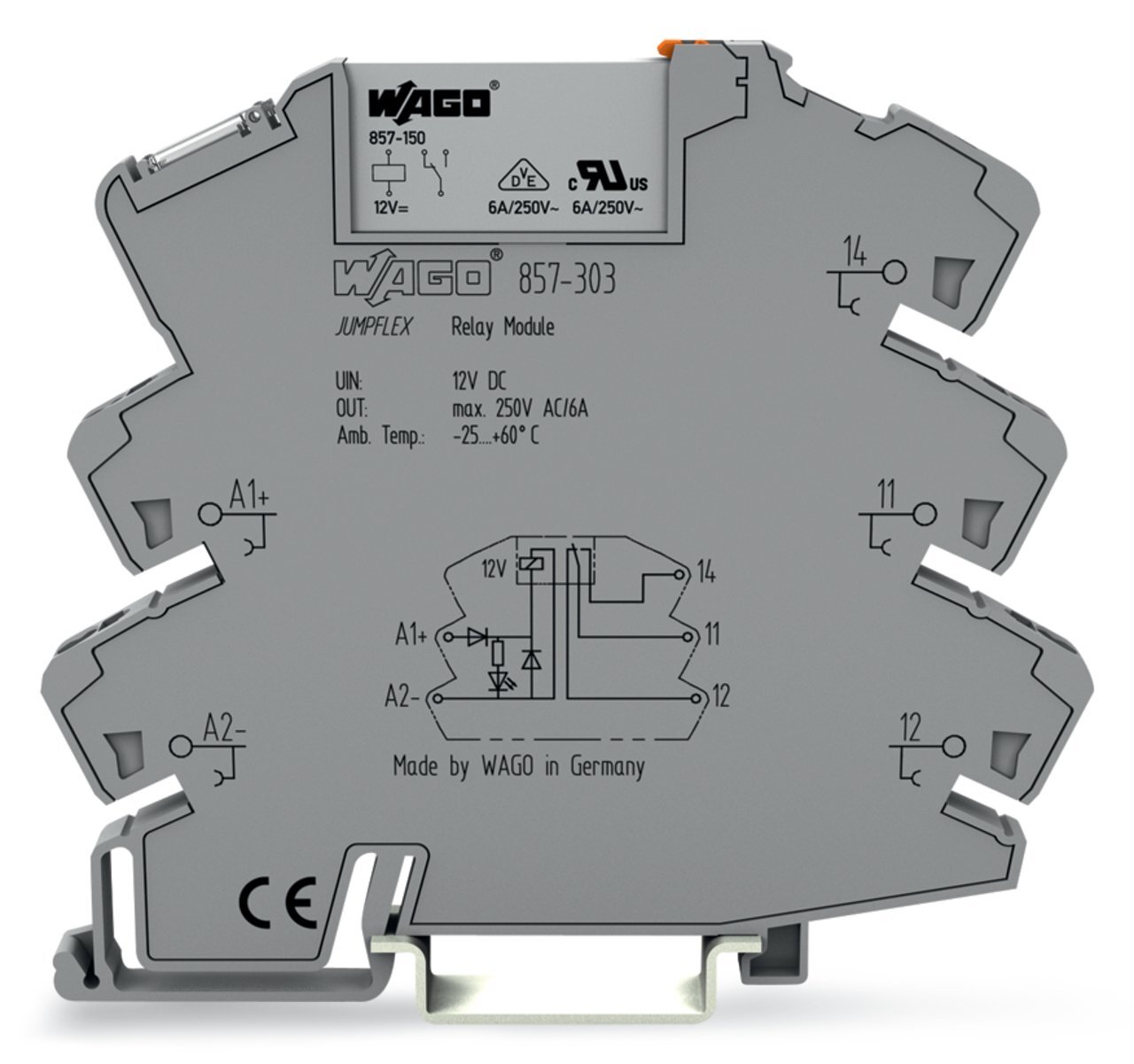 857-303 Relay Module, 12 V DC, 6 A