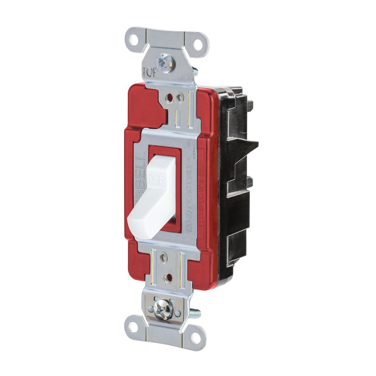 HBL1221STW EdgeConnect Screwless Termination Toggle Switch, 120/277 V, 20 A, 2-Position Contact