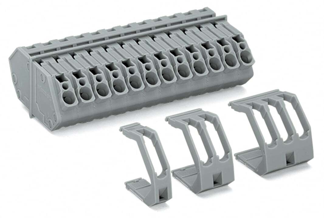 826-169 Operating Tool Feedthrough Terminal Block, 320 V, 32 A, 28 to 12 AWG Wire, 9 Poles