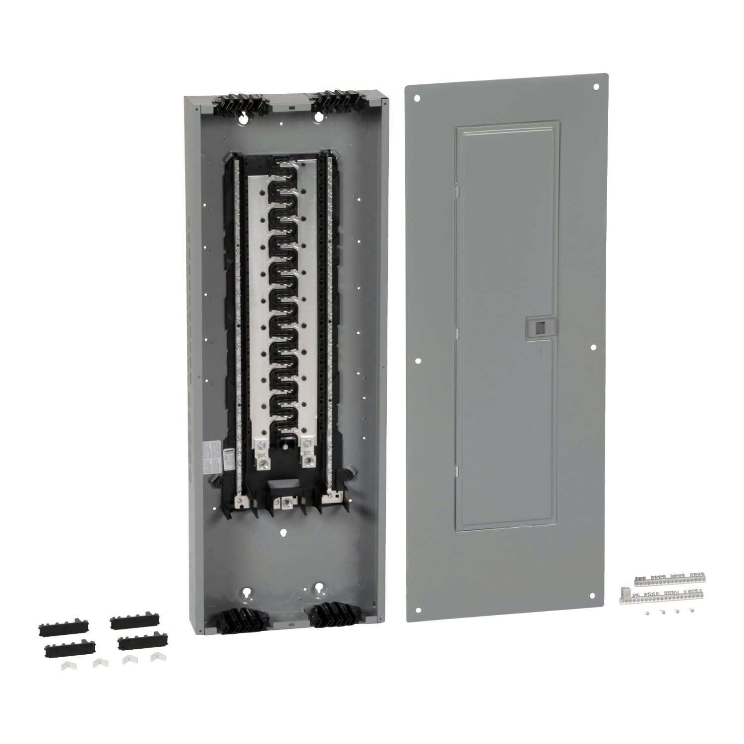 HOM4284L225PQGC Homeline Load center, Homeline, 1 phase, 42 spaces, 84 circuits, 225A convertible main lugs, PoN, NEMA1, Qwik-grip, gnd bar