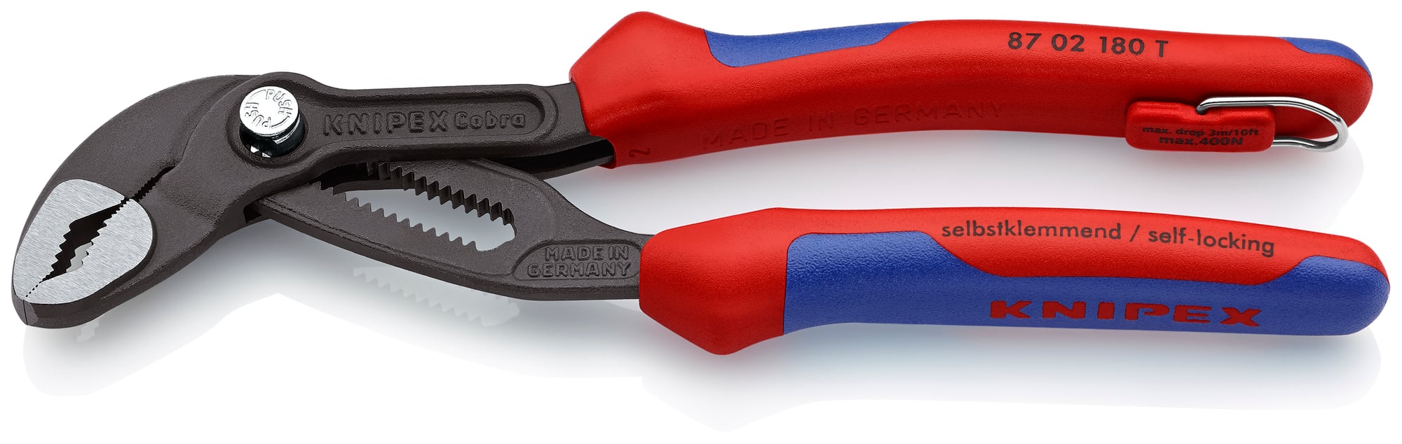 Cobra Water Pump Pliers-Tethered Attachment, 7 1/4 in., Multi-Component