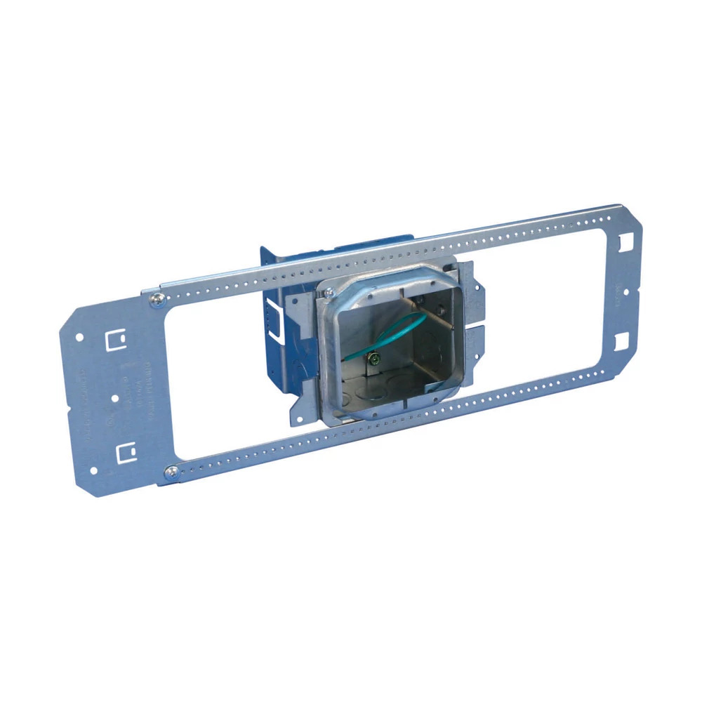 nVent CADDY All-in-One Between-Stud With Removable Mud Ring, Single Box, 2 Gang, w/Ground, 5/8 Drywall, 2 1/2