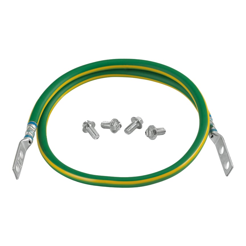 StructuredGround GACBJ612U Auxiliary Cable Bracket Jumper Kit, Green/Ylw, PK1