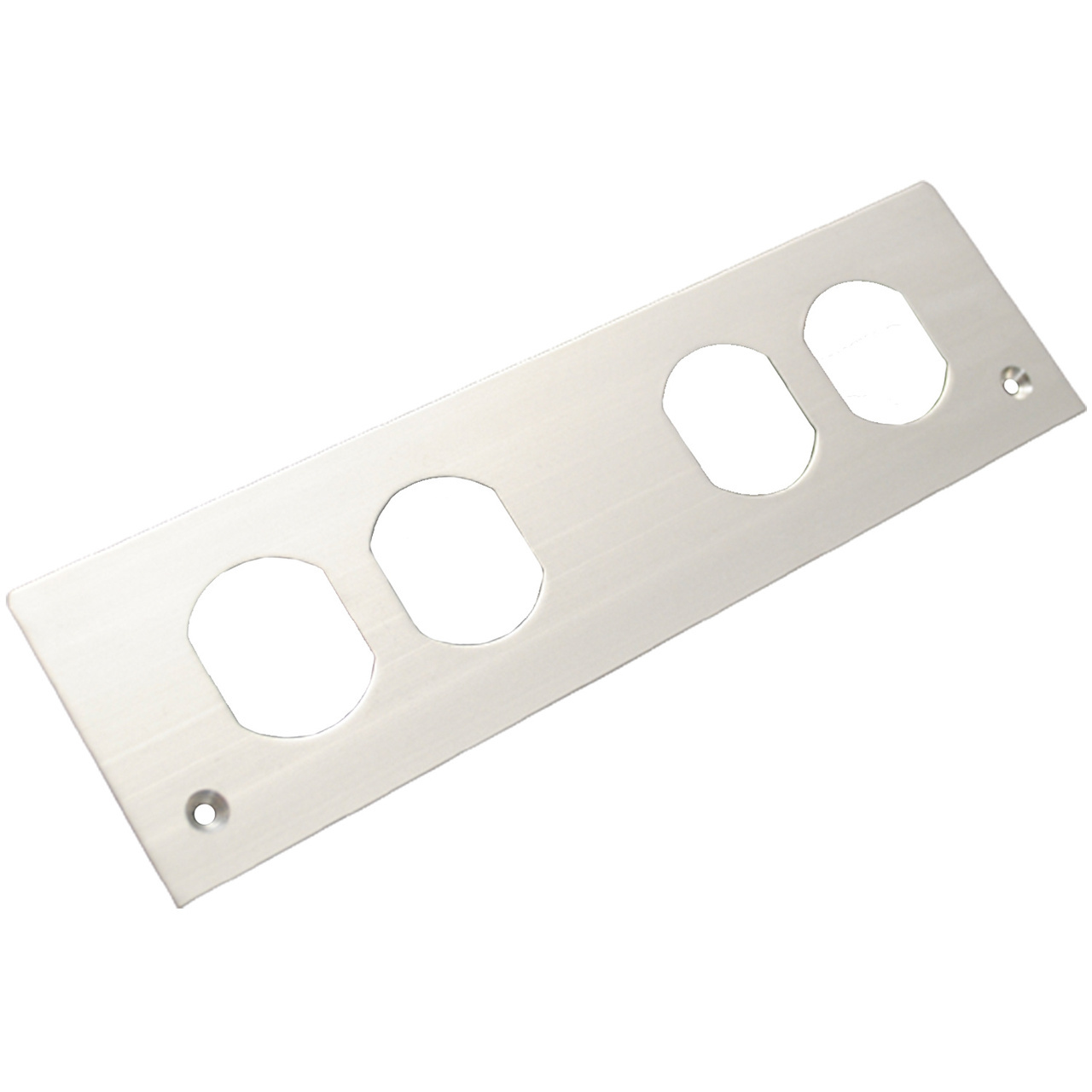 AL241FPD-D Duplex Portal Faceplate, 9 in L x 2-1/2 in W, 4 Gangs, Aluminum