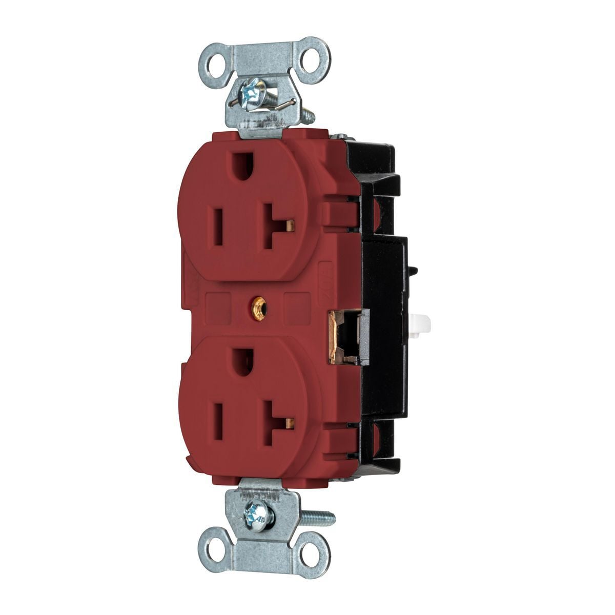BR20STR EdgeConnect Straight Blade Receptacle, 125 V, 20 A, 2 Poles, 3 Wires, Red