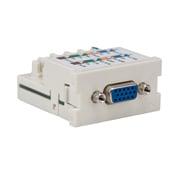 41295-VPT QuickPort PC End VGA Enhanced Video Connector, Female Connector, 110 IDC Termination, Snap-Fit Mount, Light Almond