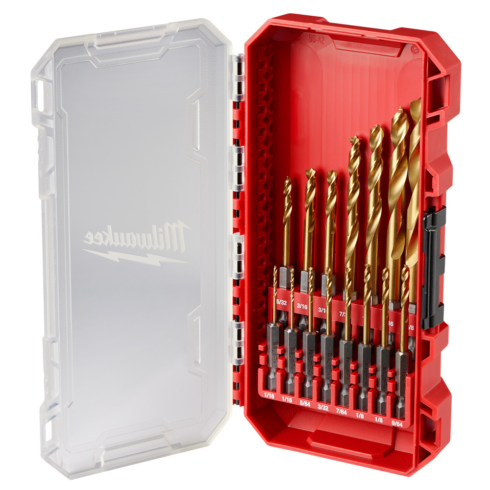 48-89-4670 SHOCKWAVE Impact Duty Drill Bit, 1/16 in Min Drill Bit, 3/8 in Max Drill Bit, 35, 15 deg Drill Point Angle, 15 Pieces, For Use With Drill Driver, Steel