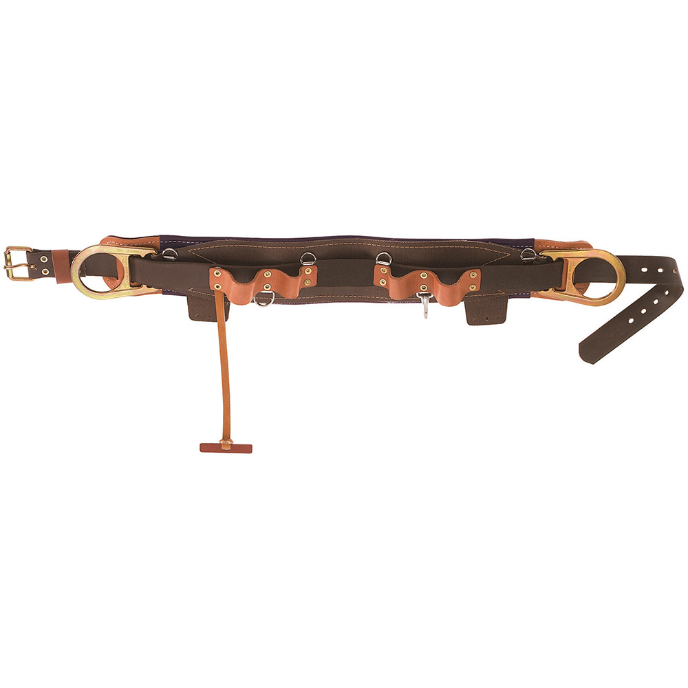 5268N-19D 5268N Body Belt, 2 Pockets, Leather/Nylon, Brown