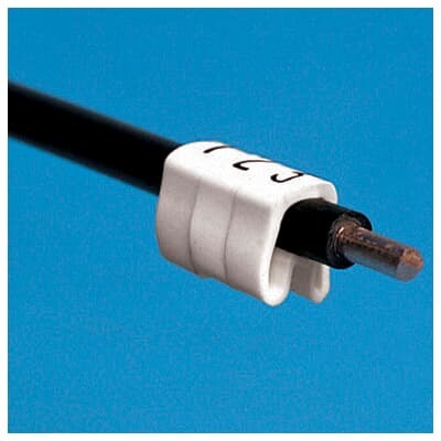 SMS196-9-4 E-Z Code Closed Spring Action Wire Marker Sleeve, 16 to 10 AWG Wire, 0.217 in L x 0.165 in W, Vinyl, 4 Legend