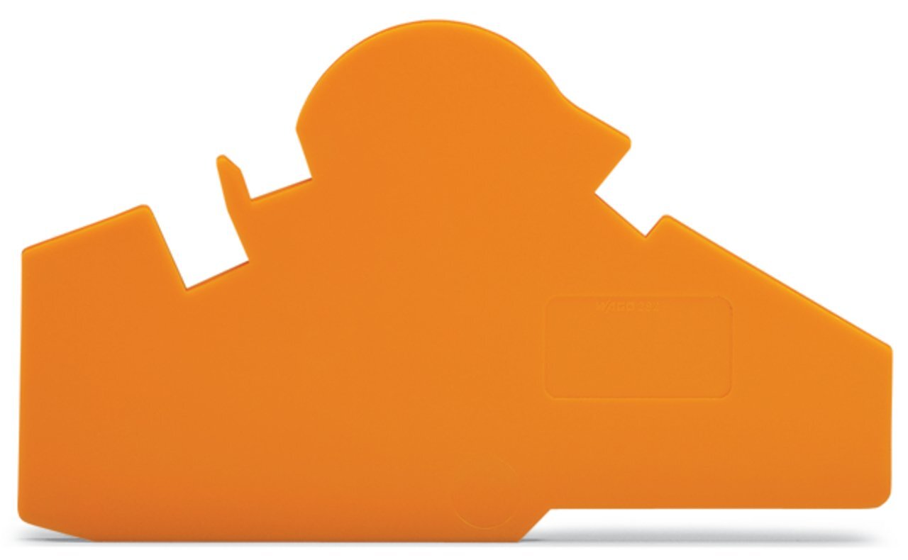 282-386 End and Separator Plate, For Use With Rail Mounted, Polyamide, Orange