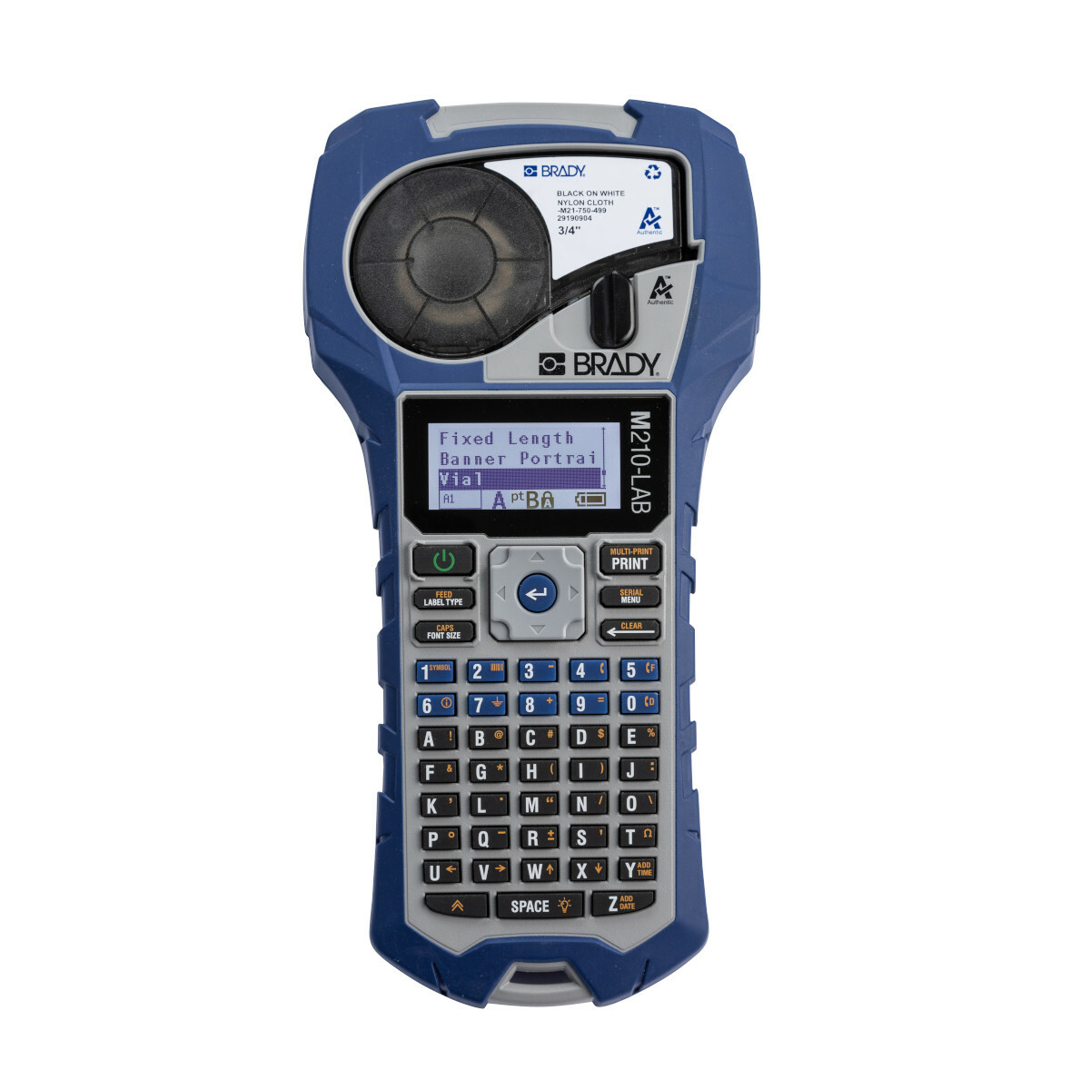 M210-LAB M210 Label Maker, 0.75 in W Tape, 6 - 40 pt Font, Monocolor LCD Screen Display