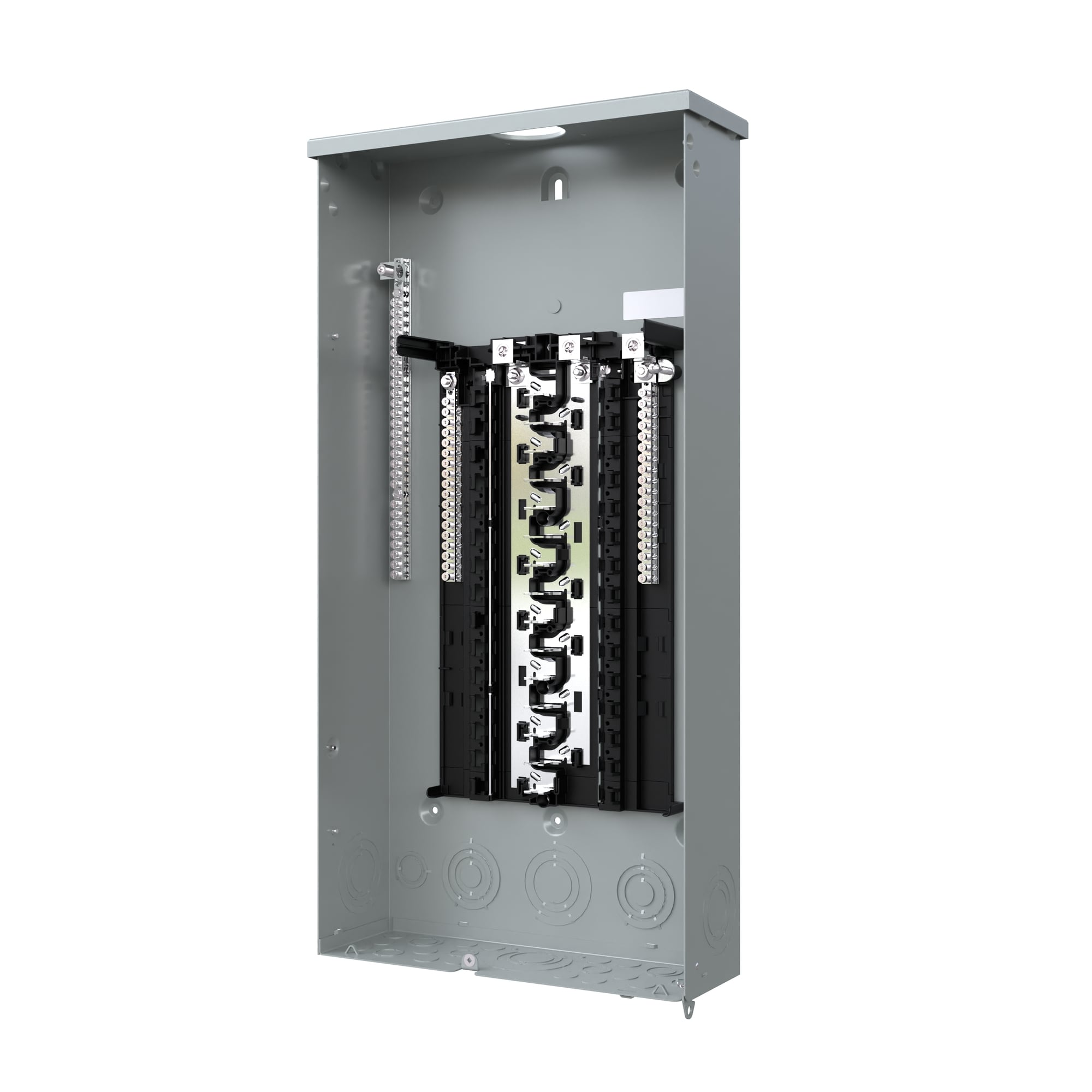 SNW3048L1200 SpeedFax Standard SN Series 1-Phase Assembled Low Voltage Main Lug Load Center With Aluminum Bus Bar and Gray Combination Trim, 120/240 V AC, 200 A, 100 kAIC Interrupt