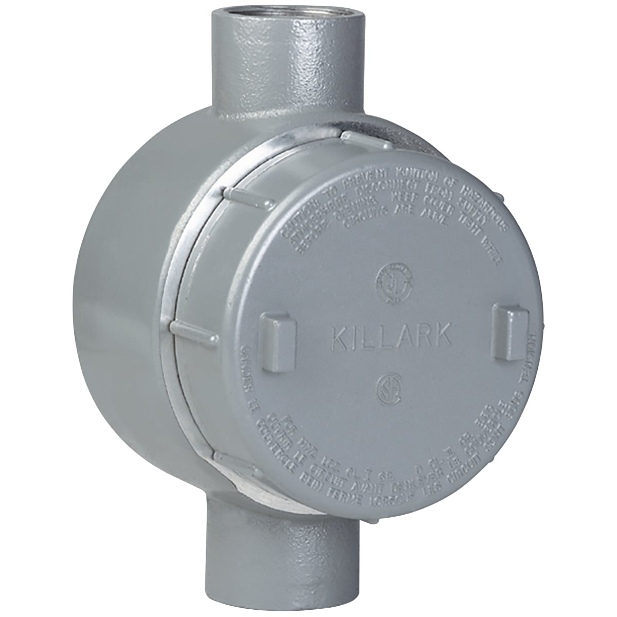 GECCT-1 Type-C Conduit Outlet Box With Cover, 1/2 in, 2-11/16 in Cover Opening, 18 cu-in, Powder Epoxy Painted