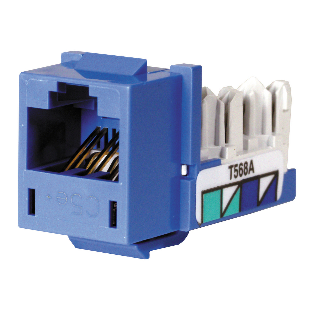 HXJ5EB Standard Universal A/B Keystone Jack, Cat 5e Module, Blue