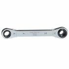 Lineman's Ratcheting 4-in-1 Box Wrench, Box Wrench with 1/2-Inch, 9/16-Inch, 5/8-Inch and 3/4-Inch sizes in one tool 12 point sockets