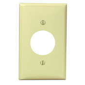 80704-I Standard Size Traditional Wall Plate, 1 Gangs, 2-3/4 in W x 4-1/2 in H, Thermoplastic, Ivory
