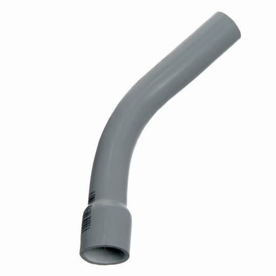 UA7DJB Carlon SCH 40 Bell End Special Radius Conduit Elbow, 2 in Trade, 45 deg, PVC