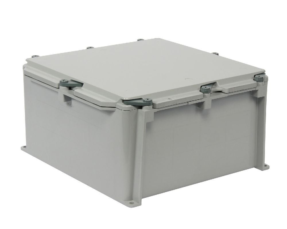 278309 Junction Box, 12 in H x 12 in W x 6 in D, Standard Cover, 1, 2, 3R, 4, 4X, 6, 6P, 12, 13 NEMA Rating, PVC