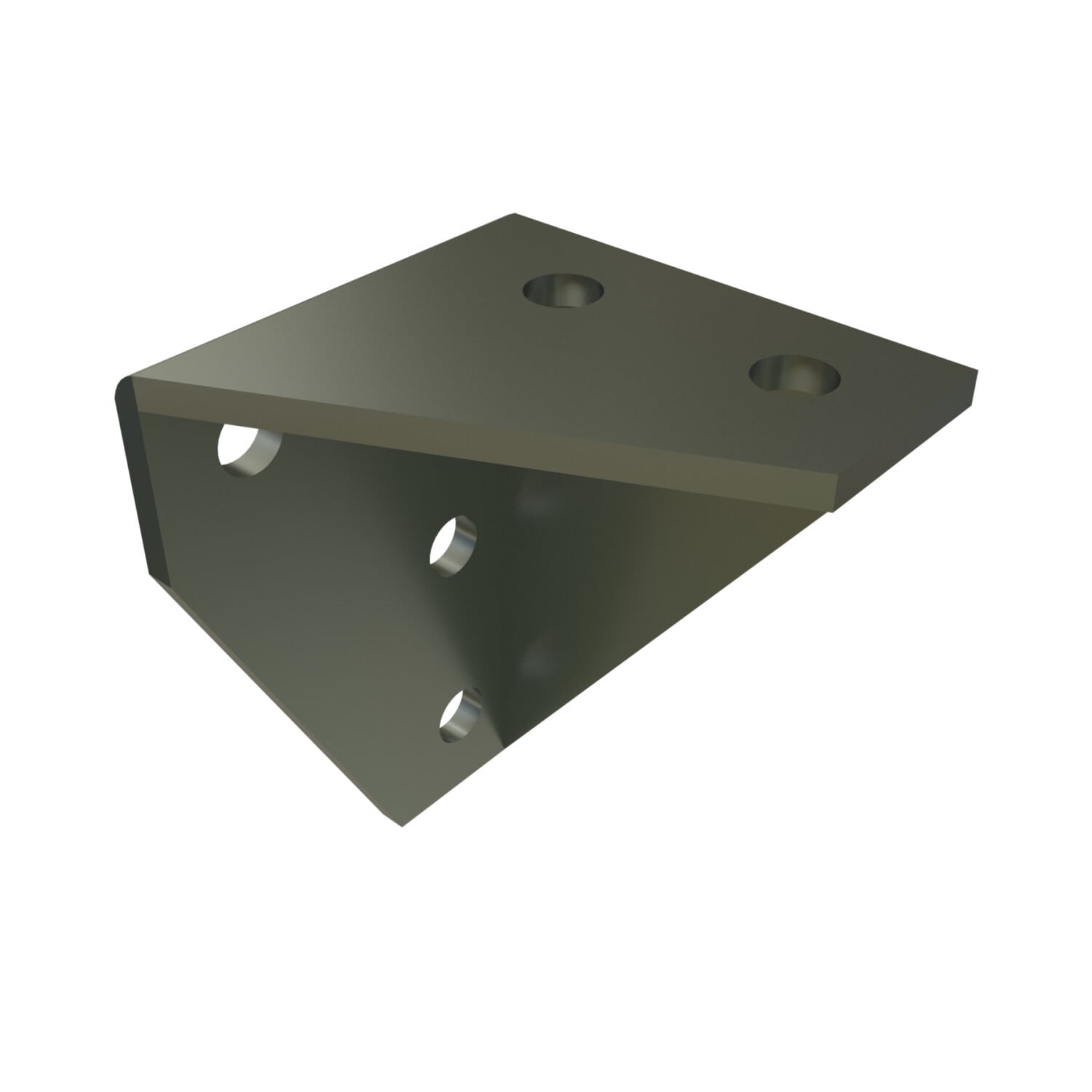 P1956-EG Right Hand 90 deg Angle Fitting, 6 Holes, 1-5/8 in W x 1/4 in THK, HRPO Steel