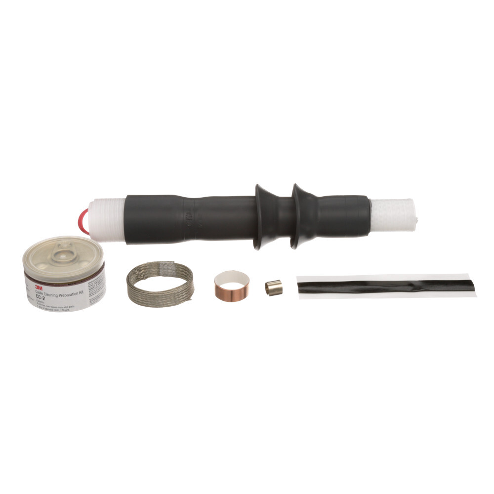 7000133210 QT-III 7620-S Cold Shrink Termination Kit, 1 Pieces, For Use With Single Core Tape Shield, UniShield and Wire Shield Power Cable, Silicone Rubber, Black