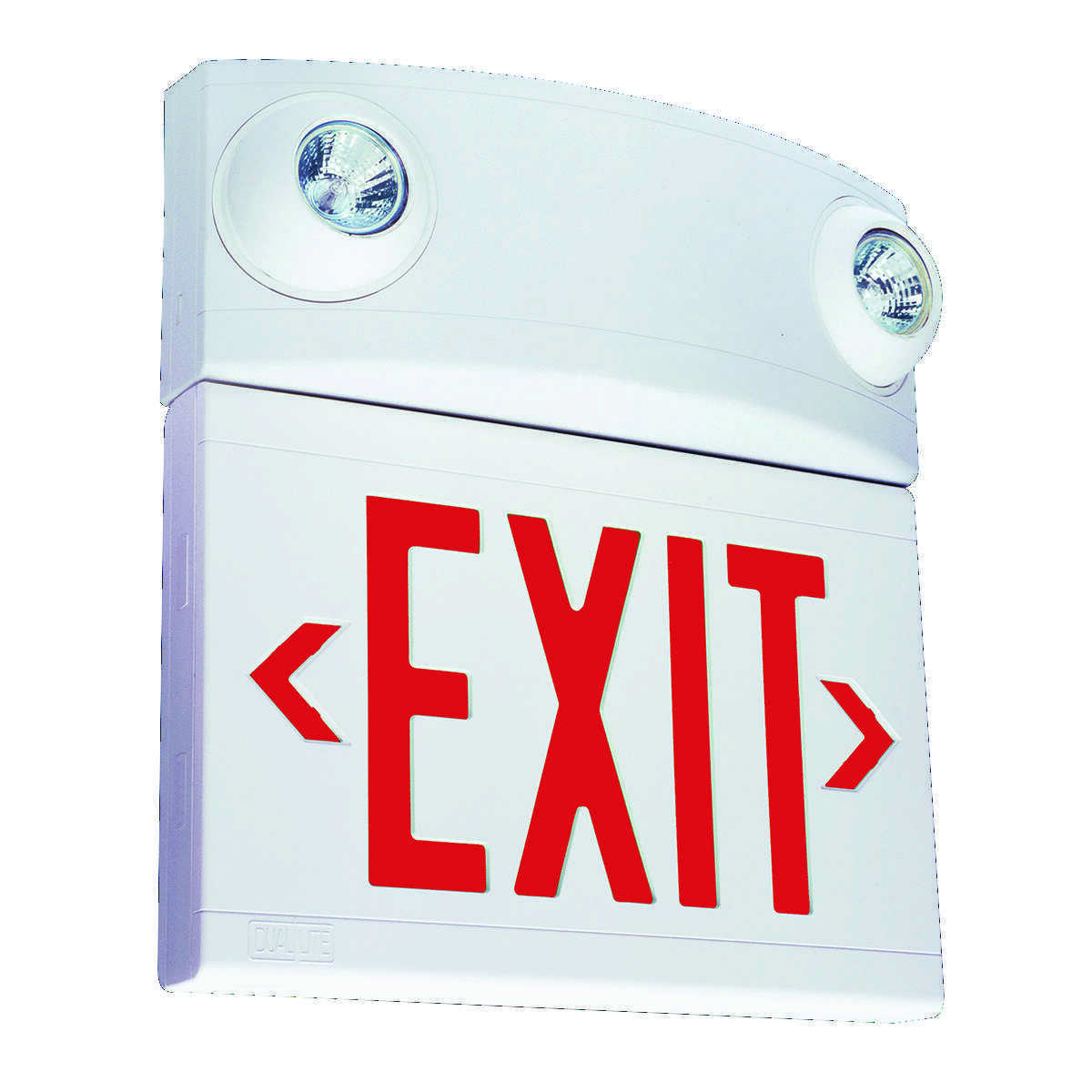 LTURW3-0 LT Series Universal Single/Double Face Combination Exit/Emergency Light, 120/277 V AC, White Housing, EXIT Legend